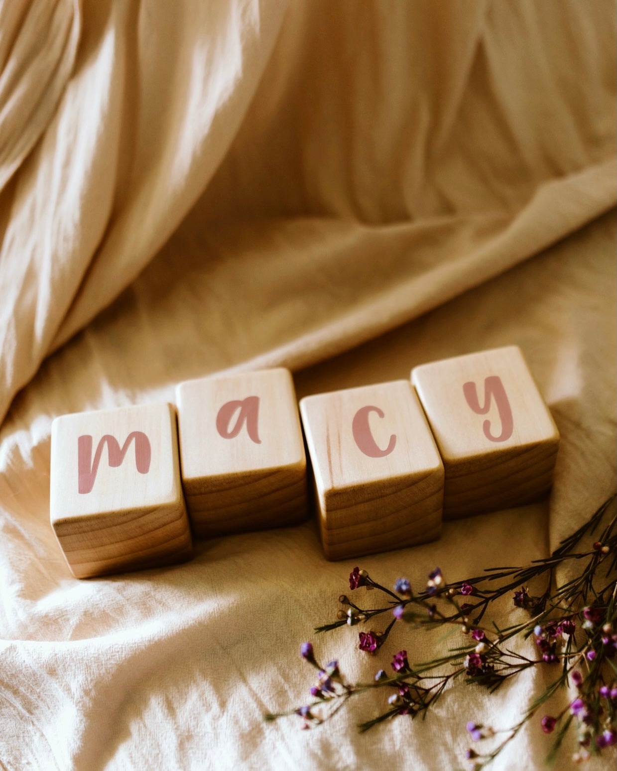 Natural Letter Blocks 7cm