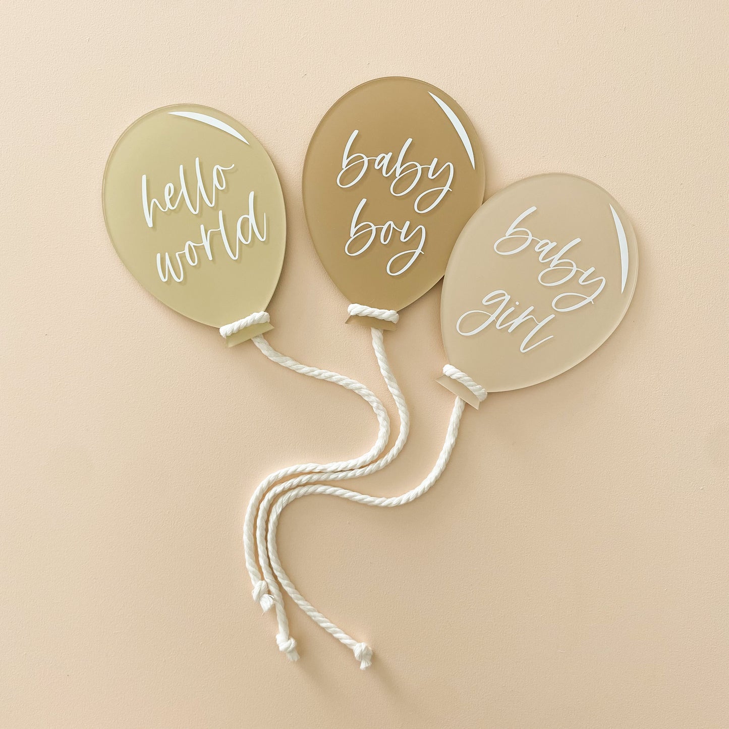 Mini Balloon Announcement Plaque | Multiple Colour & Text Options