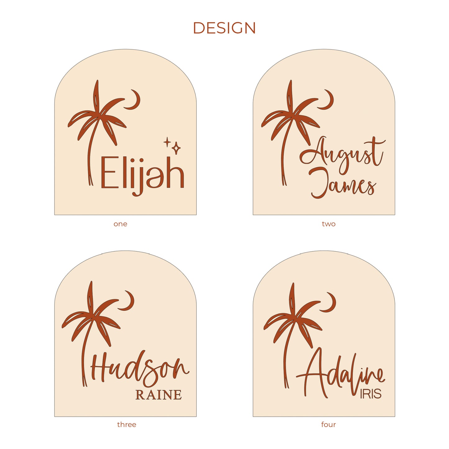 Personalised Palm Plaque | Multiple Colour & Font Options