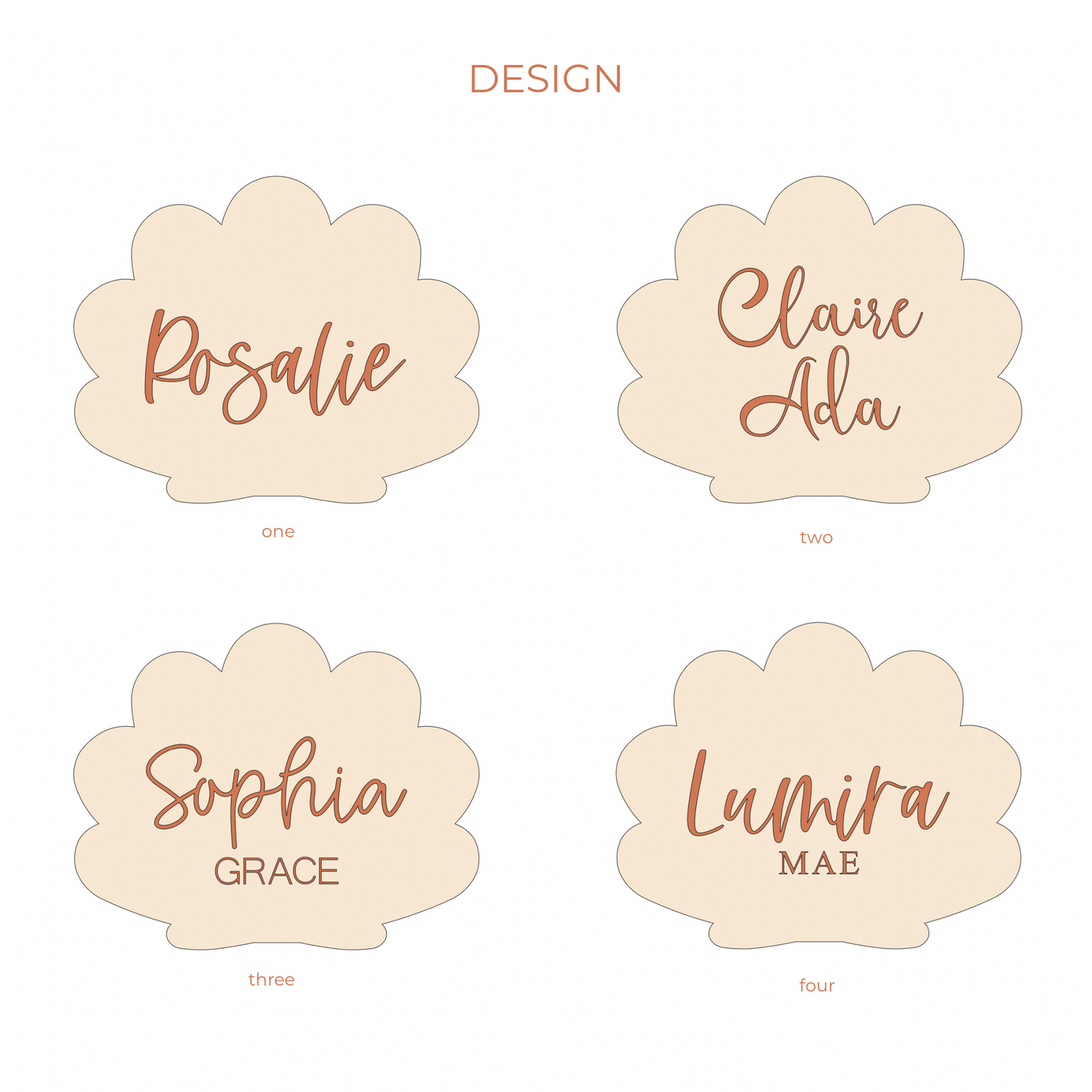 Shell Plaque | Multiple Colour & Font Options