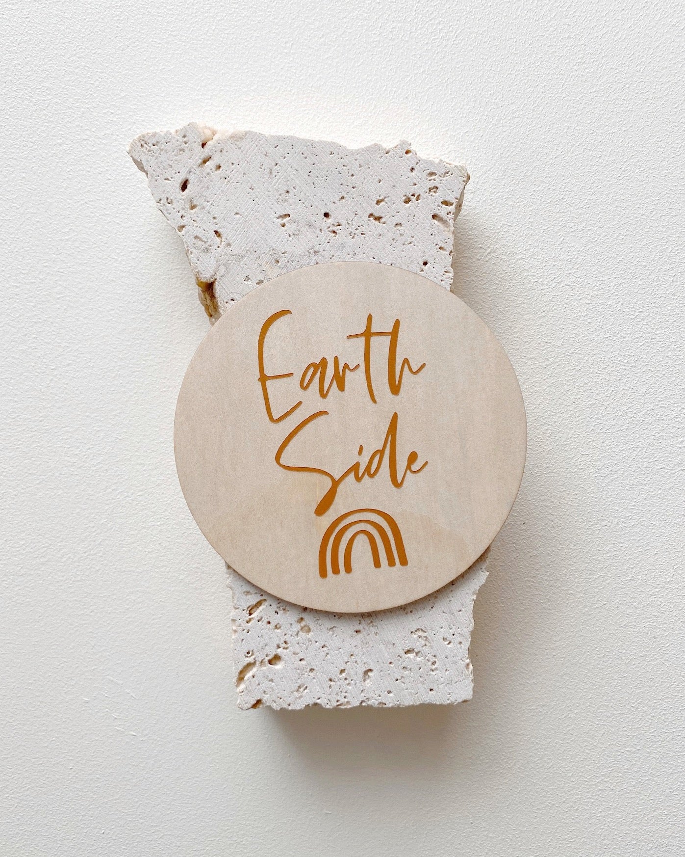 Rainbow Birth Plaque | Hello World, I'm/We're/ She's/He's Here, Earth Side