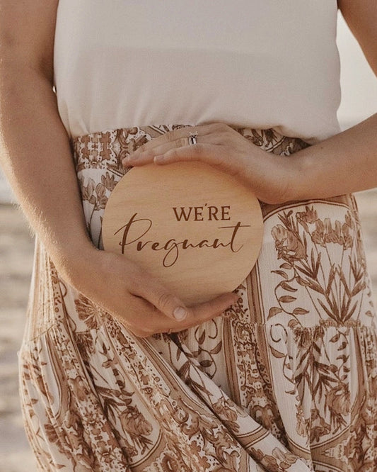 Bare Announcement Plaque | We're Pregnant, It's a Boy/Girl, Hello World, I'm/We're/ She's/He's Here, Earth Side